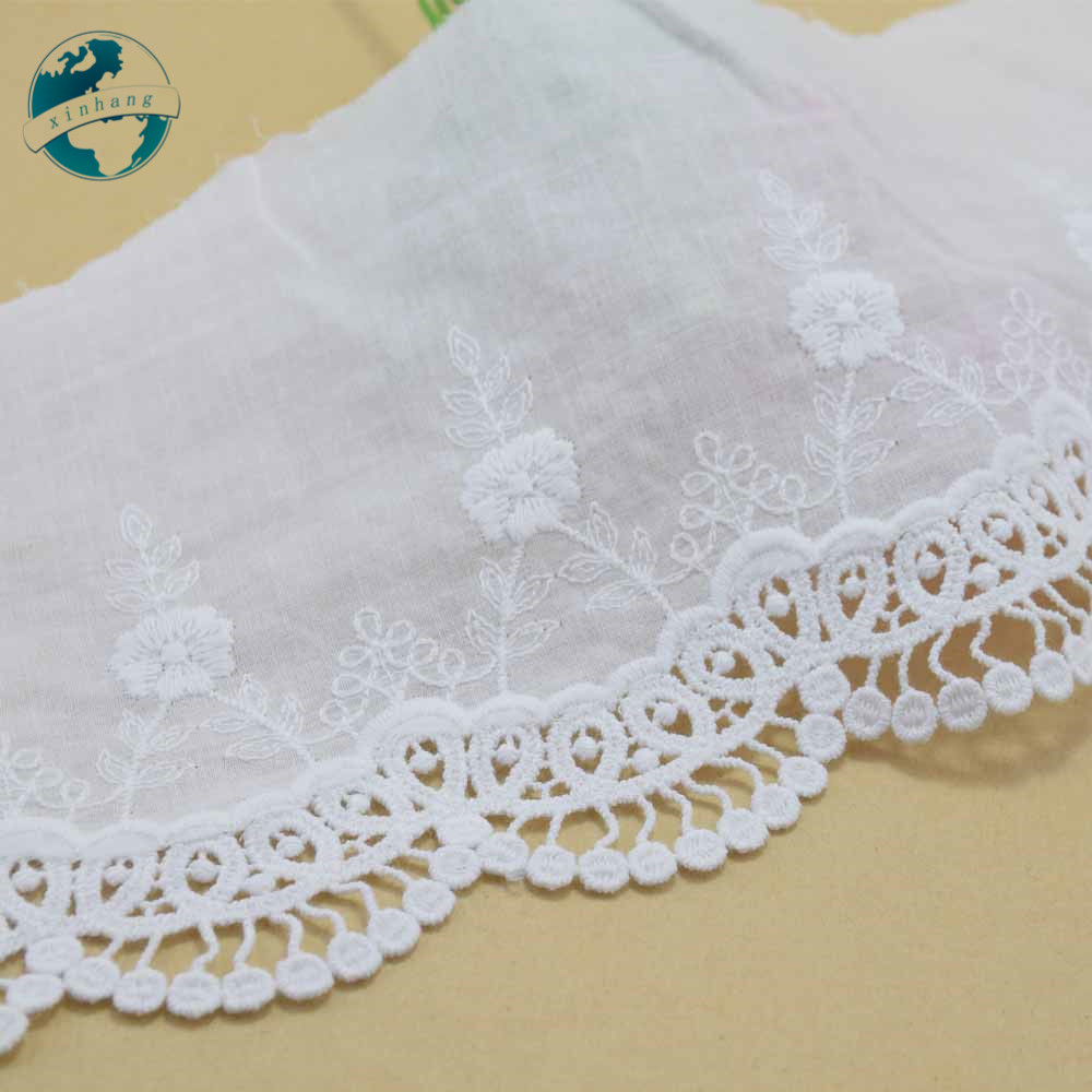 14 cm wit kant 100% katoen borduren kant franse kant lint stof guipure diy versieringen warp breien naaien Accessoires #3318