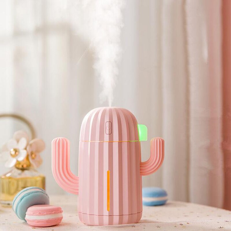 340ML USB kaktus nawilżacz powietrza dyfuzor robić aromaterapii mgła producent Fogger mini aromat Atomizer samochodowy dyfuzor olejku dla domu
