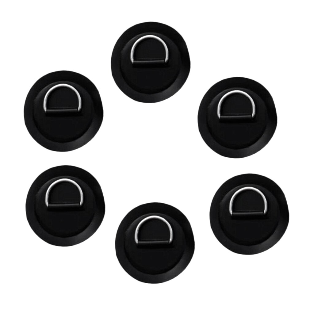 6 pcs/set 3.15' 316 Stainless Steel D Ring Pad/Patch for PVC Inflatable Boat Raft Dinghy Canoe Kayak Surfboard SUP Rowing Boats