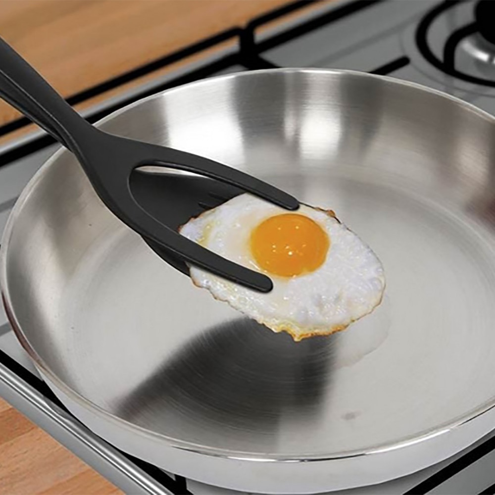 Æggetærteservere 2 i 1 flip pincet perfekt pandekagefremstilling madlavning non-stick skovl turner tilbehør til hjemmekøkken