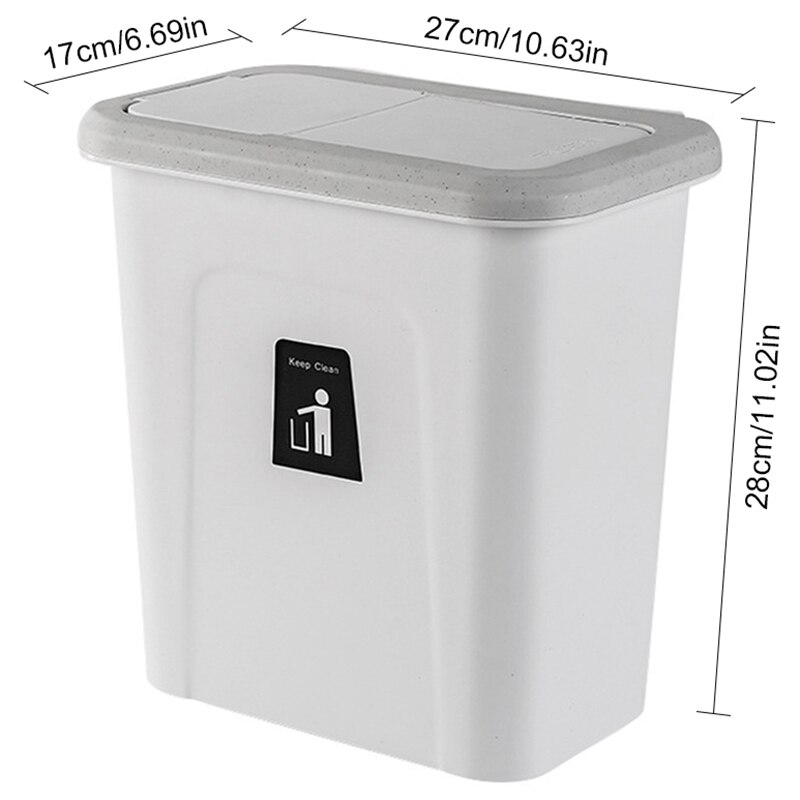 Kitchen Push Cover Trash Can Hanging Fruit And Vegetable Skin Kitchen Garbage Storage Bucket Simple Storage Box