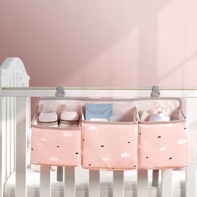 Baby Storage Box Baby Crib Hanging Bag Baby Out Diaper Storage Bag Bedside Hanging Basket Shelf Waterproof Diaper Bag: D-2