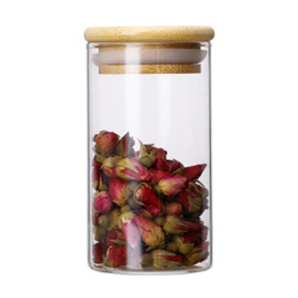 Frascos de vidro transparente selo frascos de grãos garrafas de armazenamento frasco de especiarias cozinha latas de armazenamento organização café conter tanque: 170ml