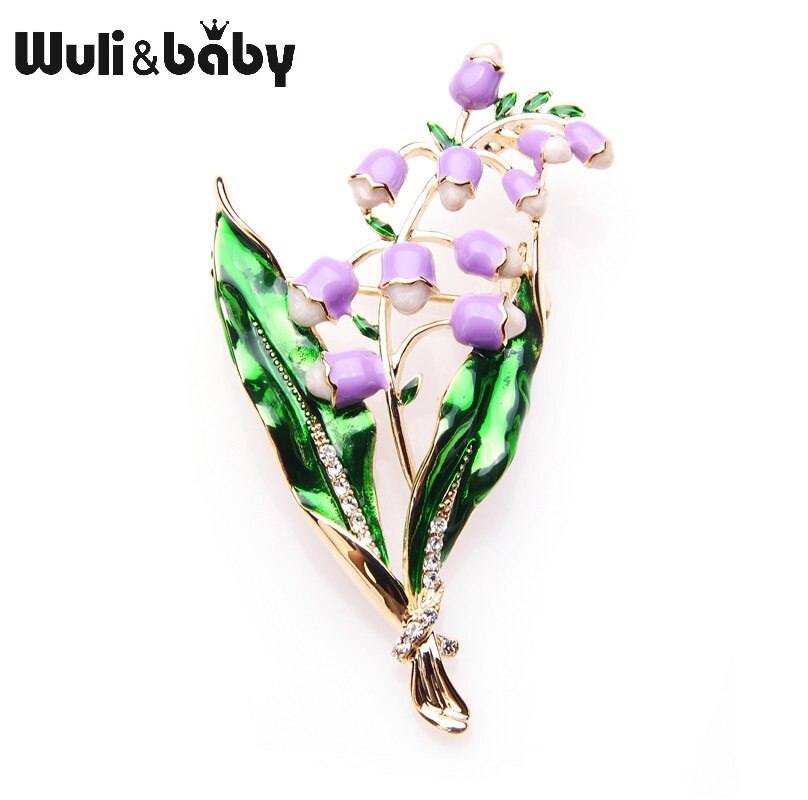 Wuli&baby Purple Pink Lavender Flowers Brooches Alloy Classic Women Weddings Brooch Pins Christmas: purple