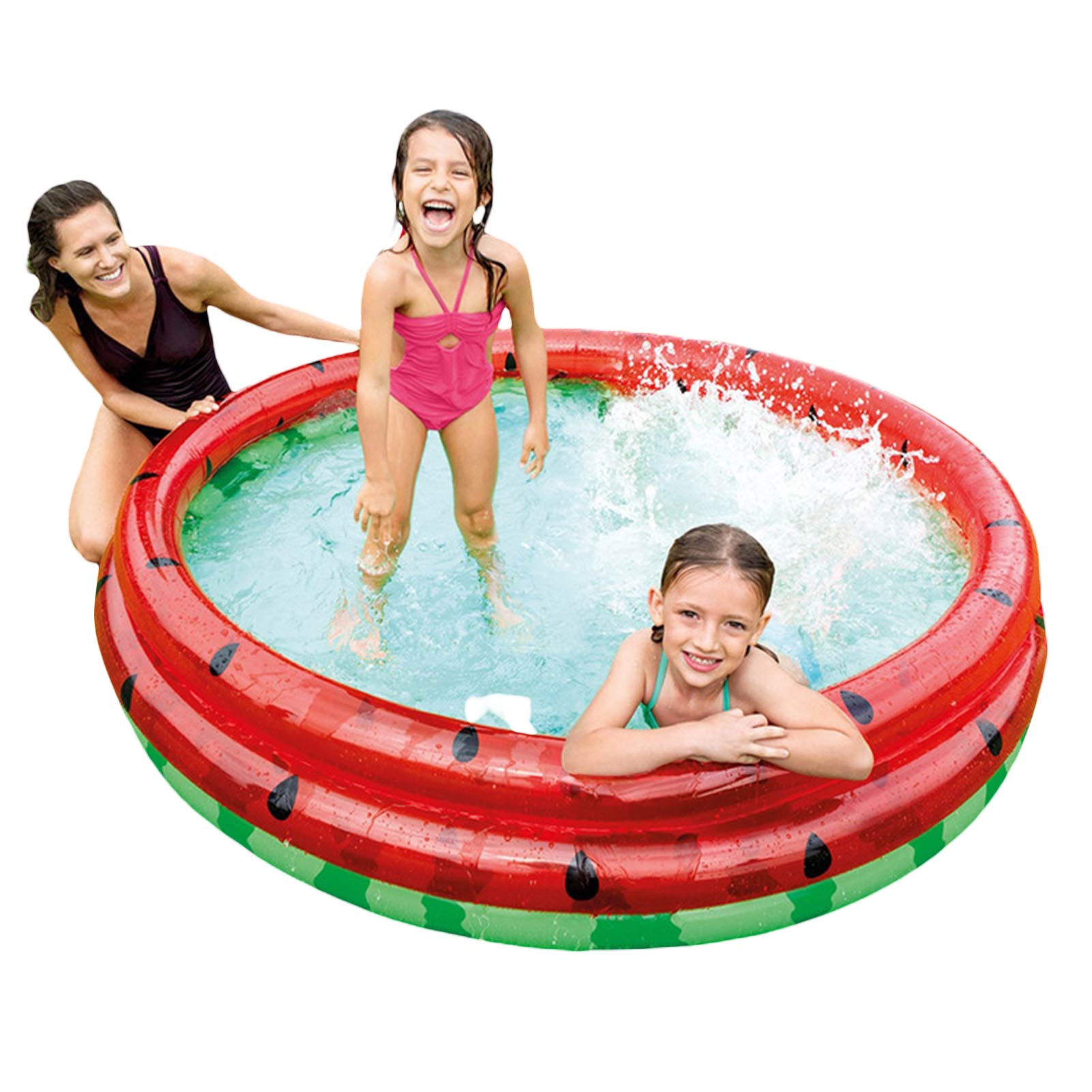 La Boya Inflable De La Sandía Salpicada En La Cima De La Piscina Imagen La Boya Inflable De La Sandía Salpicada En La Cima De La Piscina Imagen