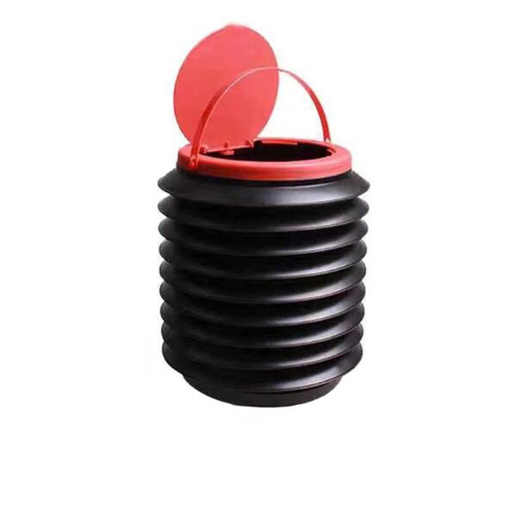 Cubos de basura multifunción para coche, cubo telescópico de 4L, Cubo de almacenamiento de plástico para basura: 4L with cover