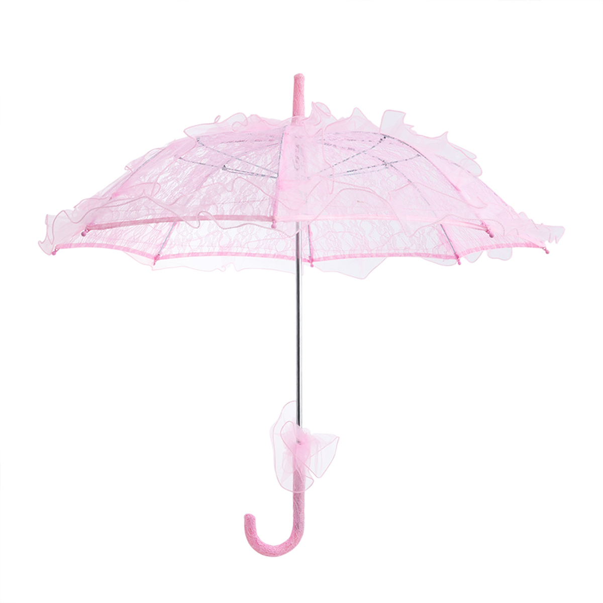 Stijlvolle Western Style Paraplu Kant Fleur Parasol Decoratie Bruiloft Bruid Paraplu: Pink 56 x 58
