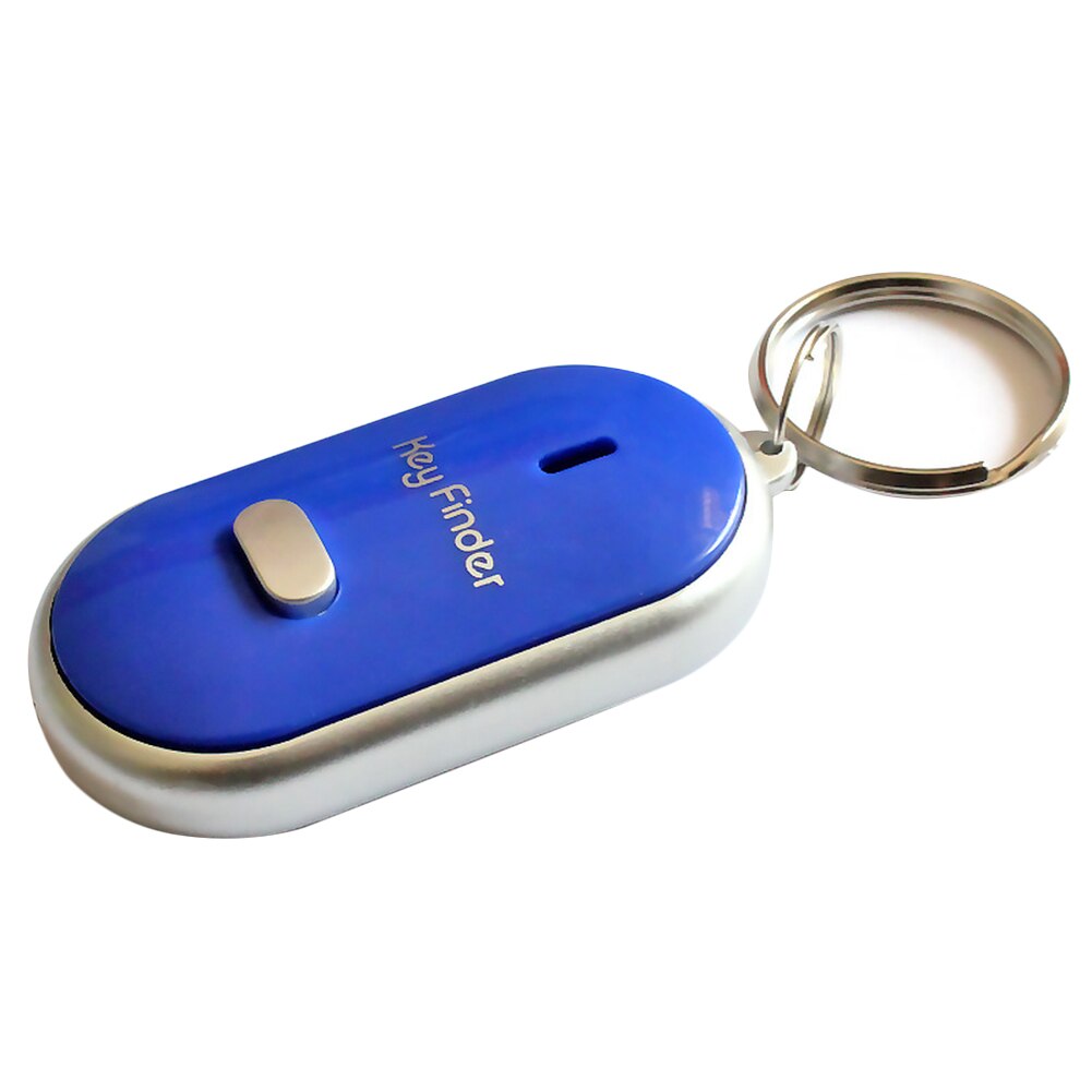 Localisateur de clé perdue, contrôle du son, porte-clés, torche à lumière LED, Mini sifflet Portable, localisateur de clé, disponible en 11 couleurs multiples, en Stock: Blue