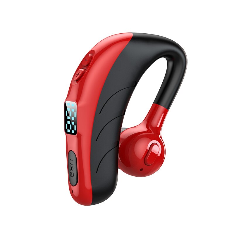 X13 Bluetooth Enkele Oortelefoon Led Display Lange Standby Zaken Draadloze Hoofdtelefoon Sport Ruisonderdrukking Game Headset Met Microfoon: P13LED Red