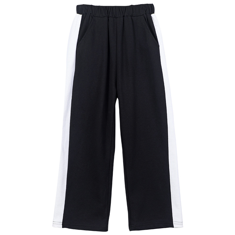 Spring Girls Loose Pants Clothing Kids Cotton Wide Leg Ankle Length Trousers Teenage Girls Casual Pant Children Bottoms