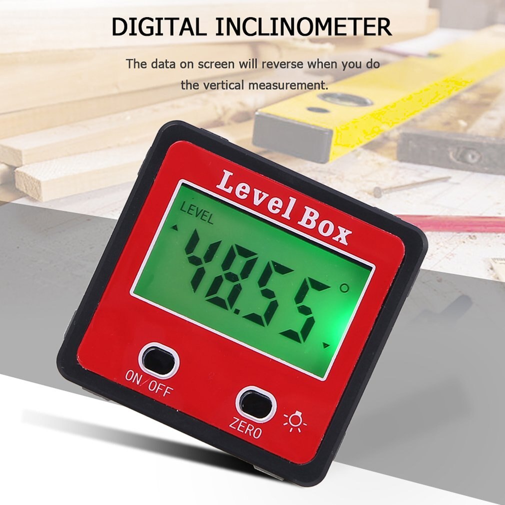 Precision Digital Protractor Inclinometer Water Proof Level Box Digital Angle Finder Bevel Box With Magnet Base