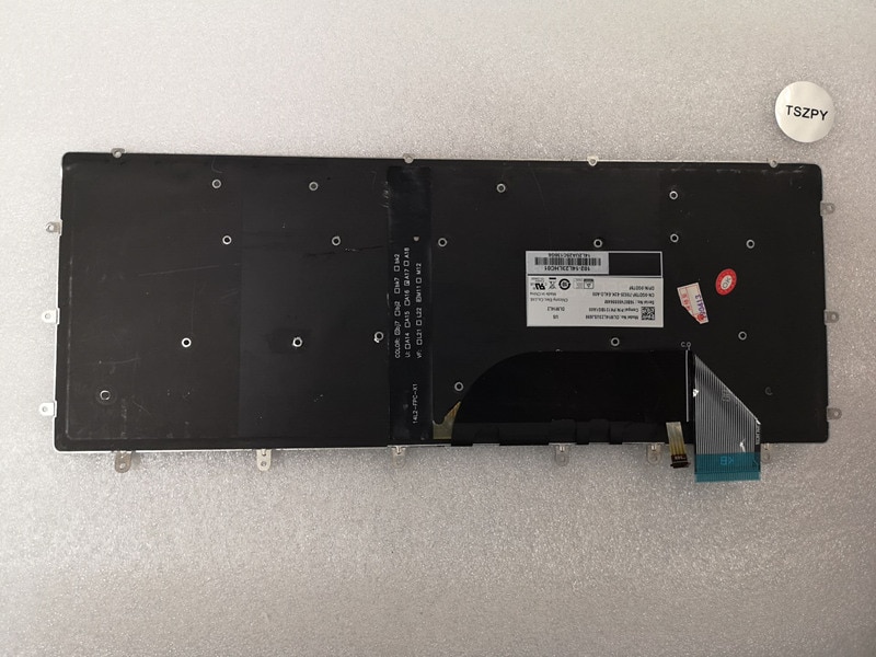 For Dell XPS 15 9550 9560 9570 Keyboard US Blackit Black NO Frame