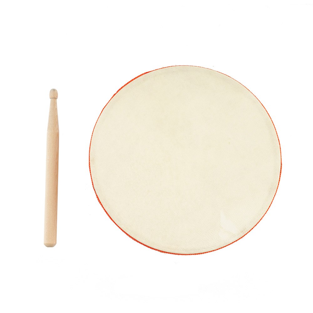 8 Inch Hand Drum Musical Percussion Handdrum Wood Frame Bodhran with Mallet for beginner Kids musical toy