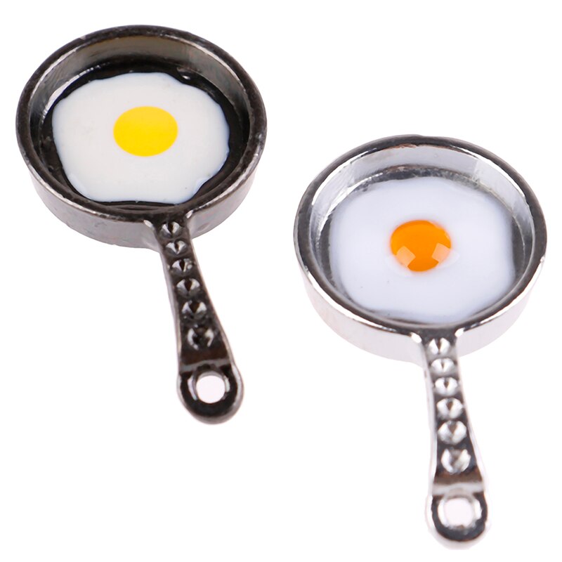 1/12 Scale Dollhouse Miniature Frying Egg Pans for 12th Dolls House Kitchen Accessories Doll House Decor