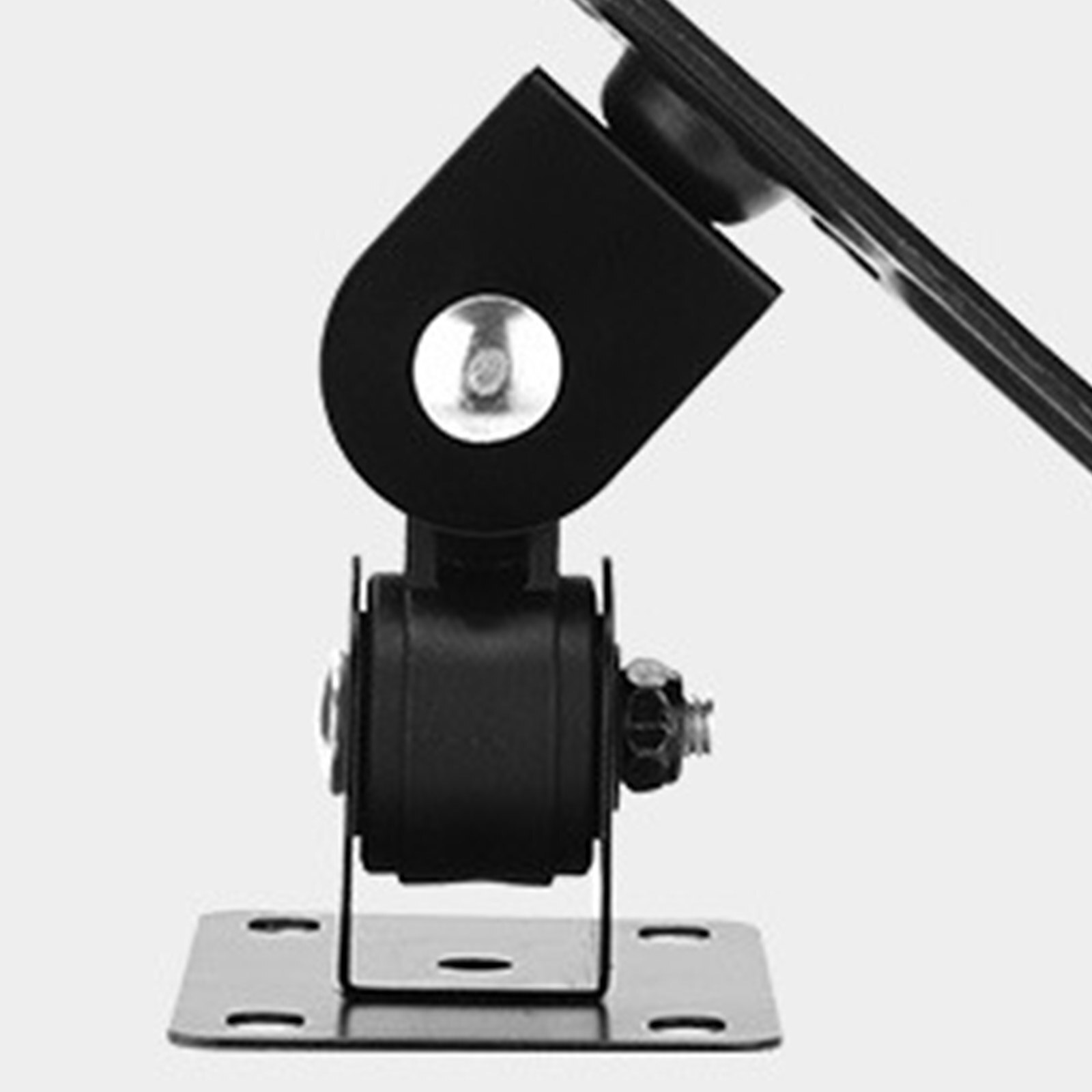 Adjustable wall mount phone and tablet holder for mobile phones, ipads, and tablets on the wall; durable metal stand rack; 360 ° rotatable