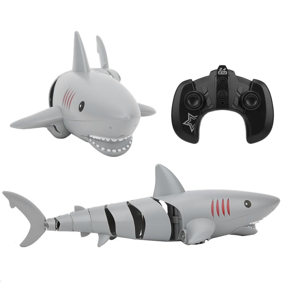 Afstandsbediening Haai Speelgoed 2.4G Simulatie Rc Haai Boot Water Zwemmen Vis Rc Dier Speelgoed Schommel Fiexibly Shark Bad crock