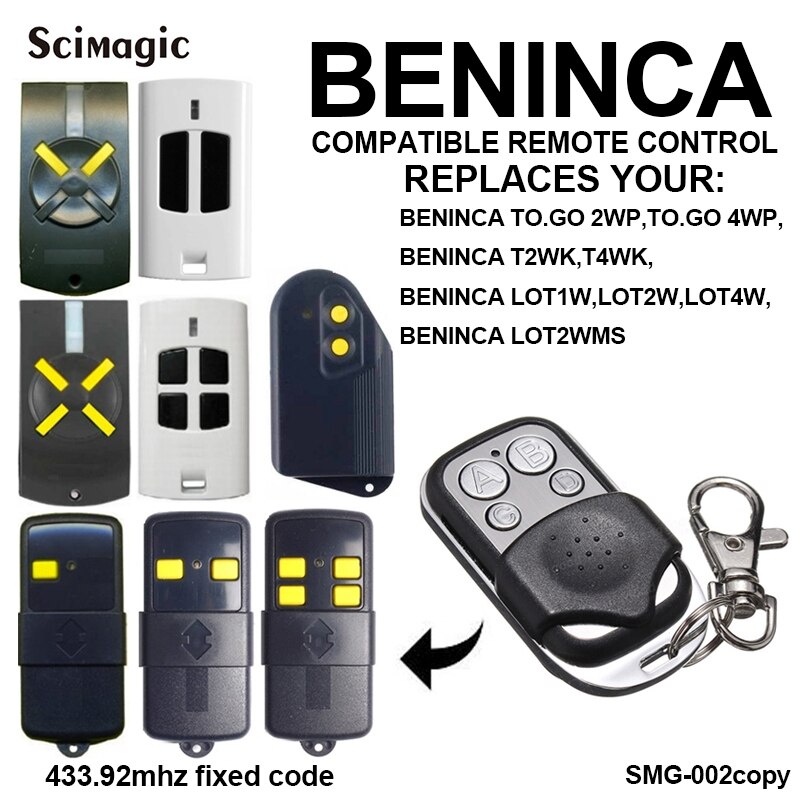 Garage Gate Remote Control Transmitter Command For BENINCA AVIDSEN DEA MARANTEC STAGNOLI ROGER ADYX RIB ELKA TELCOMA 433mhz