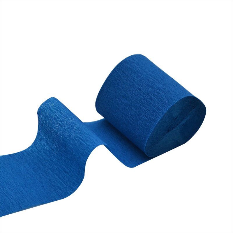 10m x 5cm Origami Crepe Paper Streamers DIY Crafts Wrinkled Paper Roll for Wedding Birthday Party Decoration Backdrop Curtain 7: P20 Dark blue