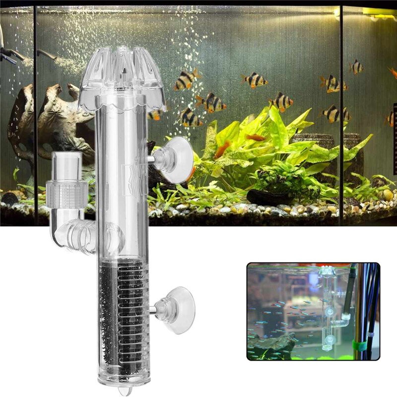 Acryl Aquarium Oppervlak Voor Aquarium Eiwitafschuimer Olie Filter Water-Plant Stamper Zwevende Kop Helix Vorm Rustige