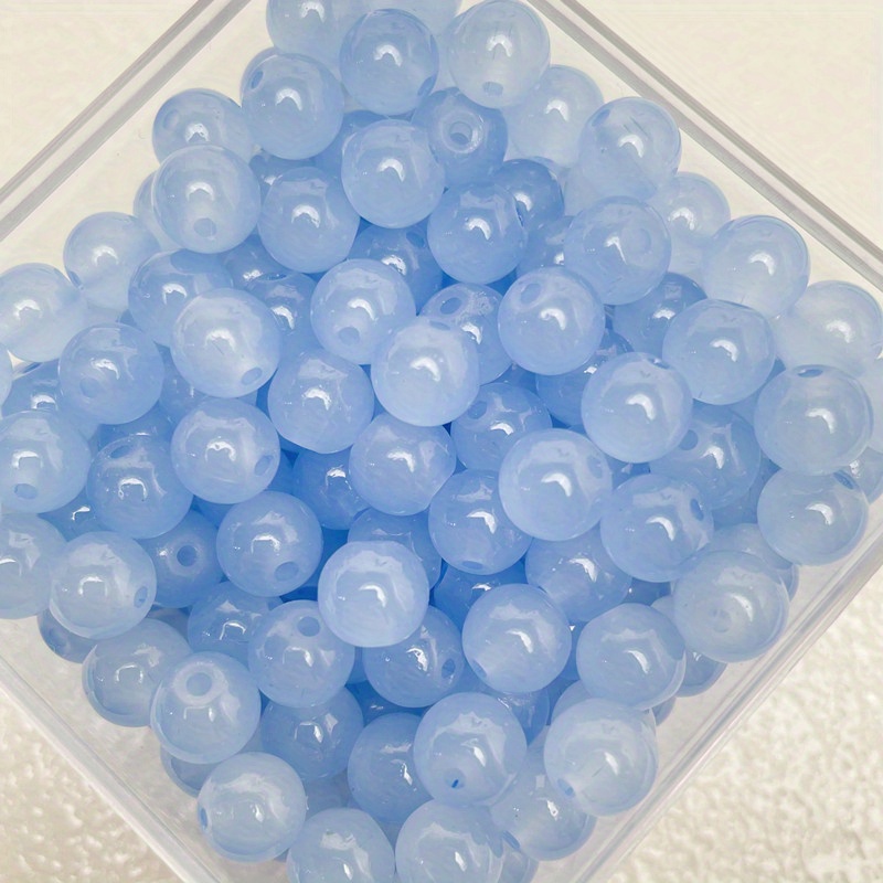 50pcs/8mm Solid Color Glass Beads, Beading & Jewelry Making Essentials Colorful, , Trendy DIY Craft Supplies for Handmade