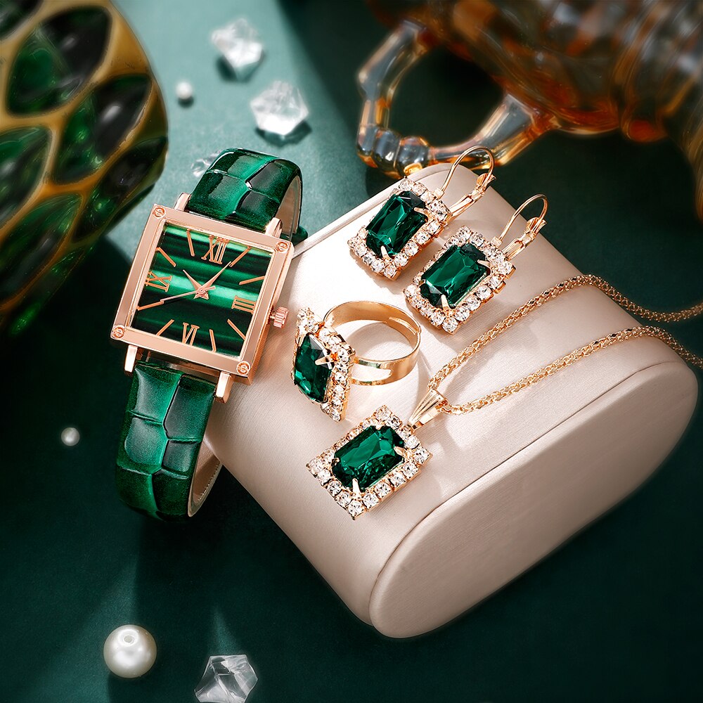 Reloj de cuarzo a la para mujer, esfera cuadrada, de de lujo, relojes de pulsera simples para mujer