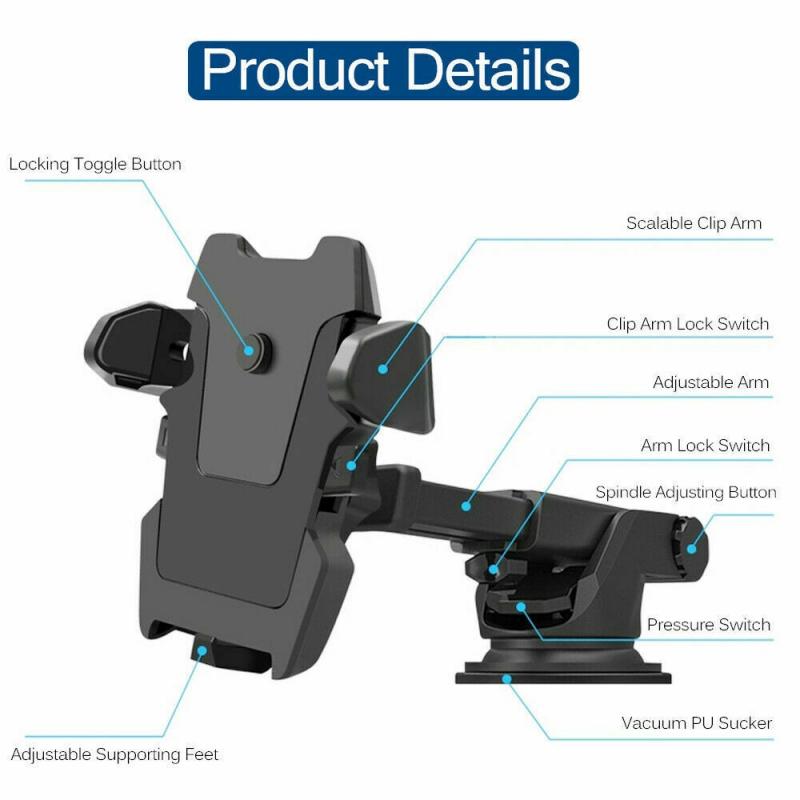 360 ° Universele Mobiele Auto Telefoon Houder Voor Xiaomi Telefoon In Autohouder Voorruit Cell Stand Ondersteuning Smartphone Voiture: Default Title