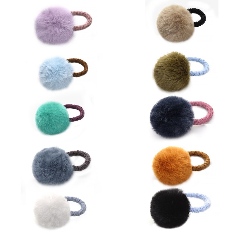 10 pz/lotto Palla di Pelo Legami Elastici Delle Ragazze coda di cavallo titolare Bambini Elastico Dei Capelli Corda Dei Capelli impostato Accessori per La Bella Ragazza delle donne: multi5