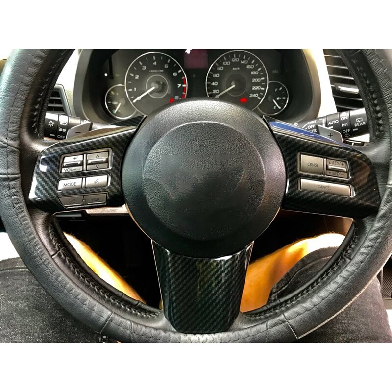 3Pcs/Set Car Steering Wheel Switch Decoration Frame Cover Stickers for Subaru Outback Car Styling
