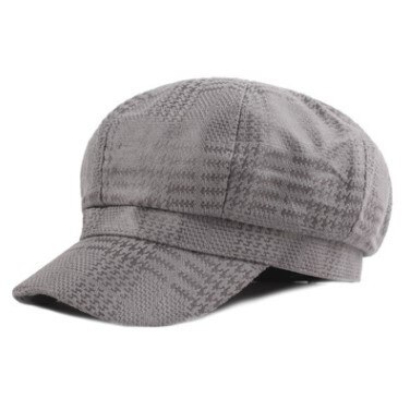 XdanqinX Novelty Adult Women Retro Newsboy Caps Vintage Female Hat Multicolor Women&#39;s Brands Cap Snapback Cap: gray