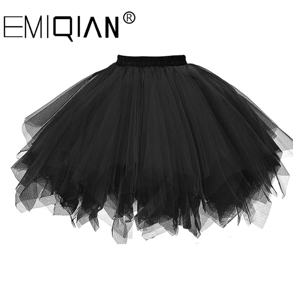 Korte Petticoat Tule Rokken Vrouwen Elastische Stretch Lagen Zomer Volwassen Tutu Rok Onderrok