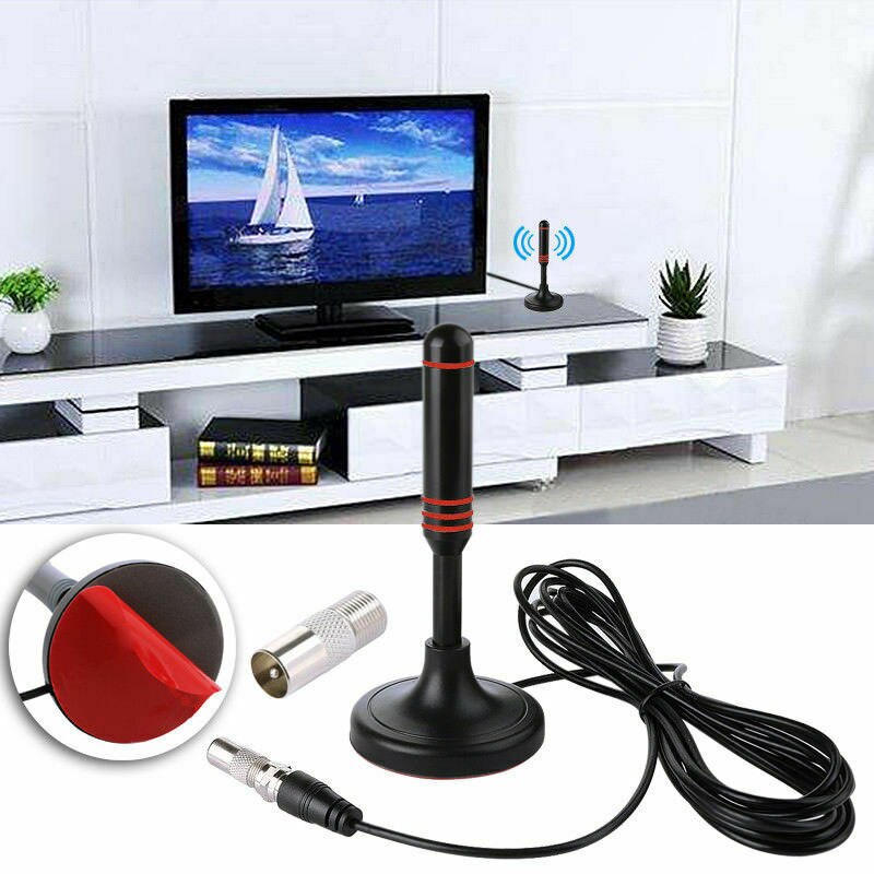 Antena portátil de HDTV para interiores y exteriores, HD, freetview Aerial Ariel para TV, HDTV, antenas de televisión Digital inalámbrica
