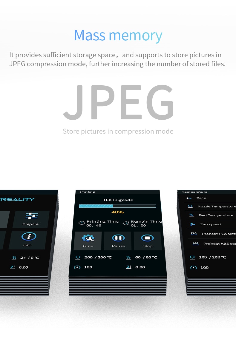 Original CRELITY 3D Ender-3/Ender-3 Pro/Ender-3 V2 4.3 Inch Full-Color Touch Screen