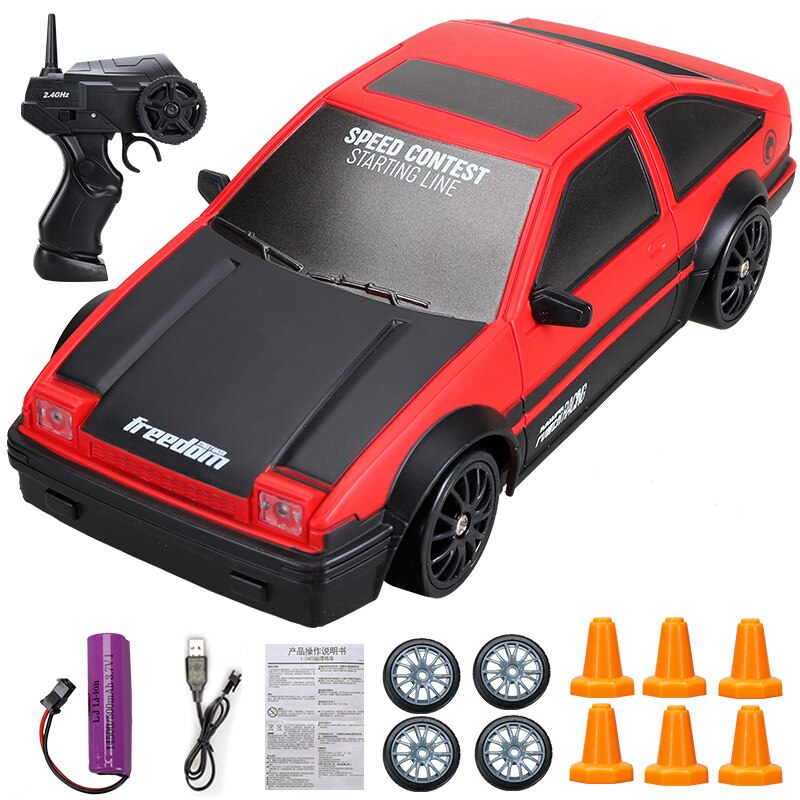 RC Drift Auto Spielzeug Leistungsstarke 4WD 2,4G Schnelle Drifter Racing Auto Fernbedienung GTR Modell AE86 F8 Fahrzeug Auto für Kinder Spielzeug: AE86