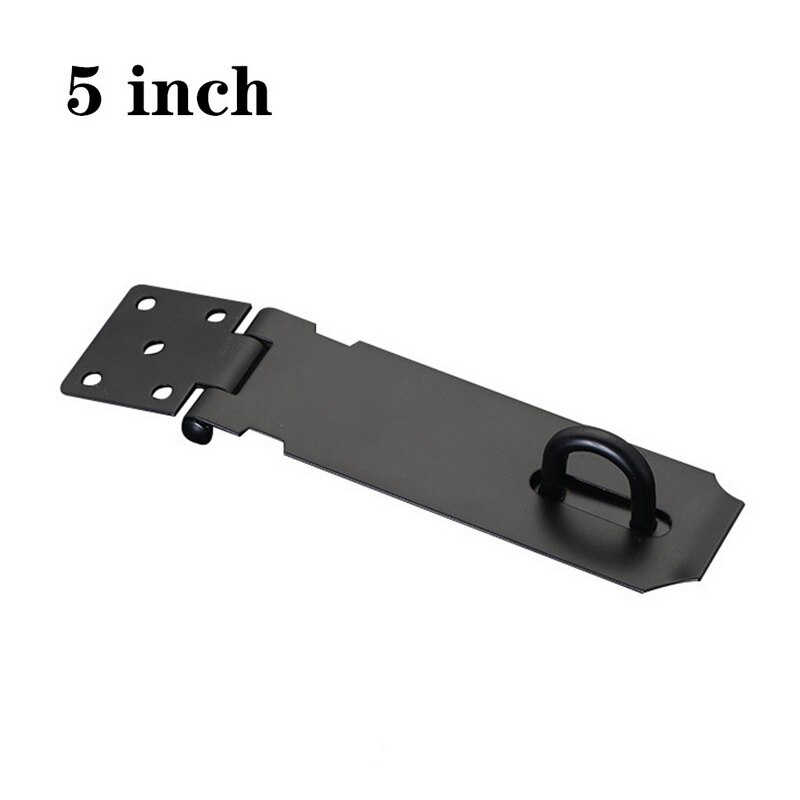 Padlock Hasp Door Clasp Hasp Latch Lock Stainless Steel Hasp and Staple with Screws for Door Window Cabinet sales door lock: black 5 inch
