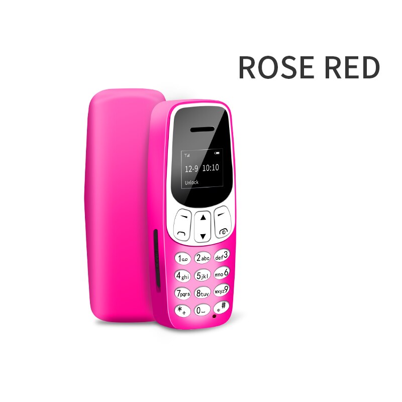 J7 – petit téléphone portable sans fil, Mini barre, LONG-CZ pouces, Bluetooth, appel, FM, voix magique, écouteurs mains libres, pour enfants, 0.66: red