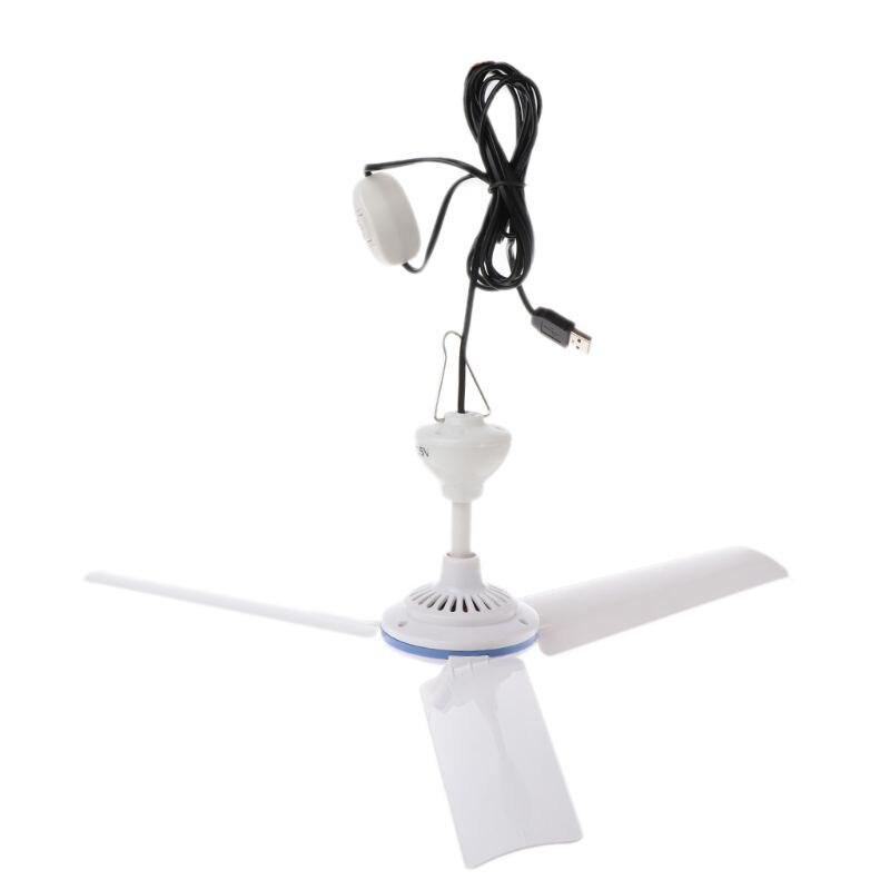 Ventilador de techo de 5V CC, Enfriador de aire para cama portátil USB, Camping, exterior, Mini Camper colgante, colgador de tiendas: B