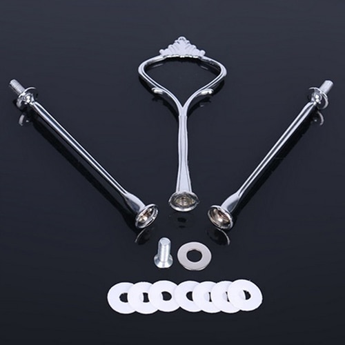 Soporte de 3 niveles con mango de soporte para bandeja de pastel, decoraciones de mesa para fiestas, postre, estante para platos, bandeja de fruta