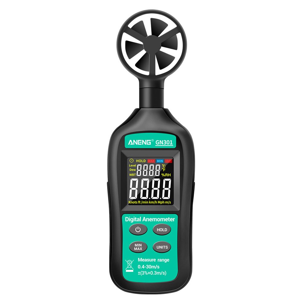 Backlight Portable Factory Tool High Accuracy Temperature LCD Display Handheld Tester Digital Anemometer Wind Speed Meter