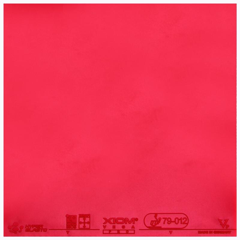 Original Xiom Vega Pro Carbo-negro esponja tabla tenis raqueta de goma Ping Pong Bat granos en Goma: max red