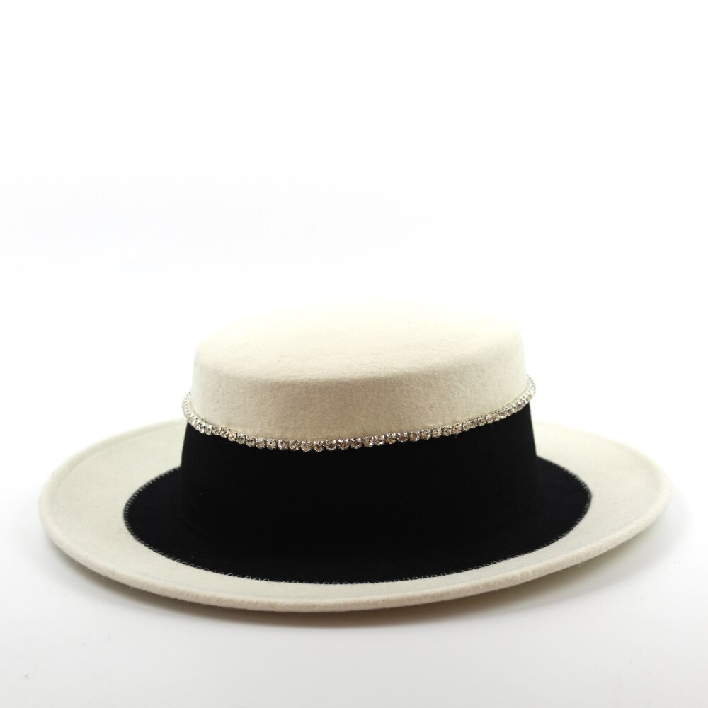 Vinter dame all-match top hat syning farve udendørs ren uld varm top hat afslappet vinter hat: Hvid