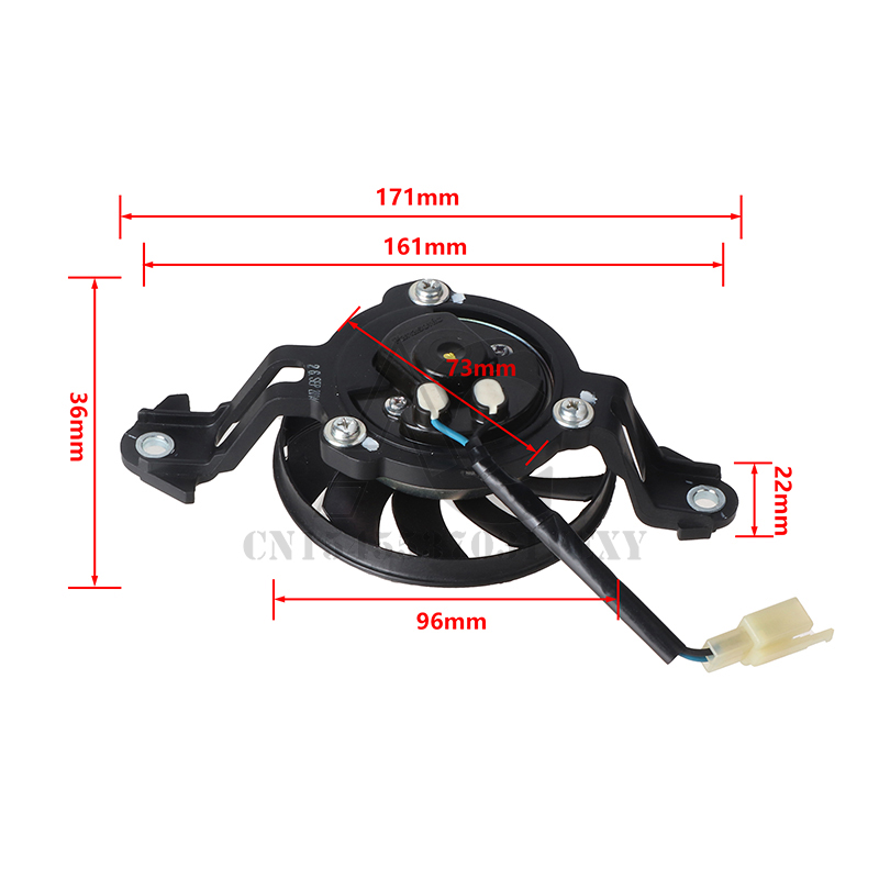 Motorcycle cooling fan with plug 12V ultra-thin electric radiator server fan for 150c 200cc 250cc 450cc off-road vehicle