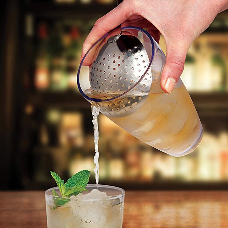 1Pc Bar Cocktail Strainer Stainless Steel Julep Strainer Bartender Ice