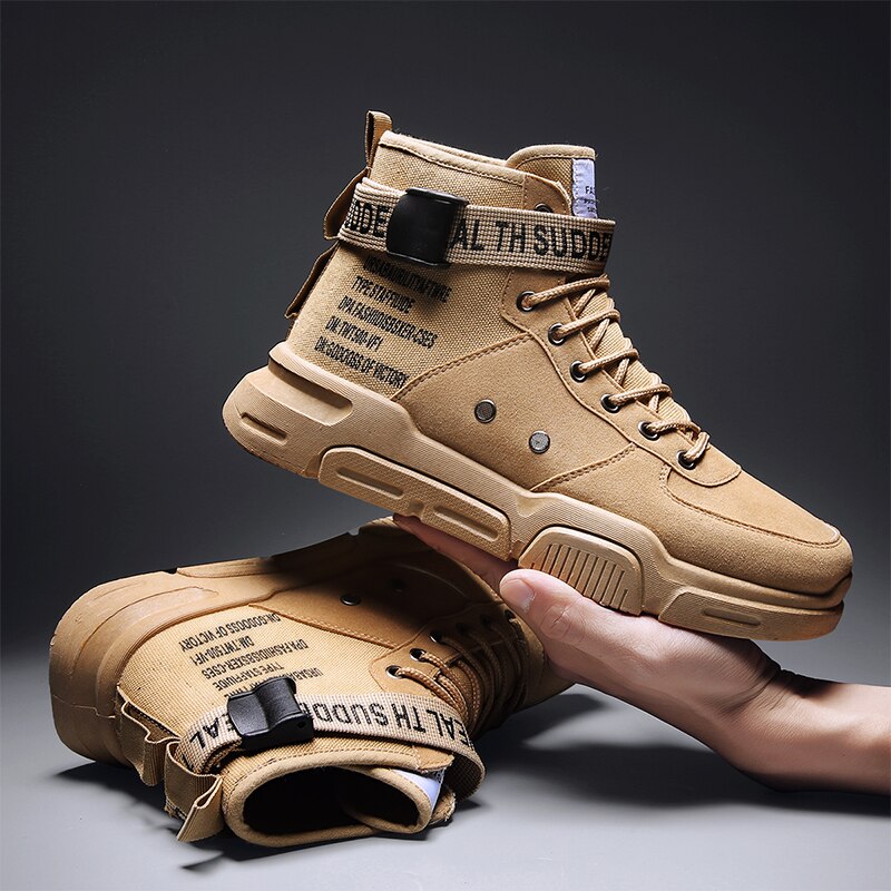British Men Martin Boots Autumn Winter Shoes Men Lace-up