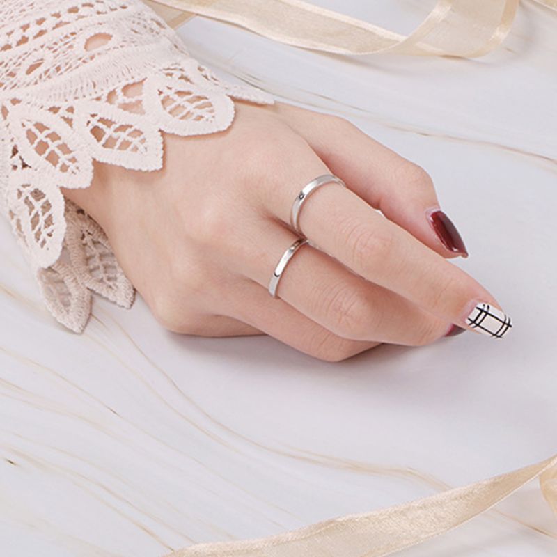 Sol og måne elsker par ringe sæt simple mænd kvinder ring forlovelse bryllup smykker