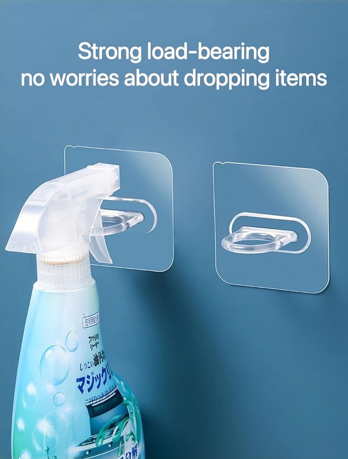 Ganchos adhesivos para botellas con pulverizador, anillo colgante montado en la pared para soporte de barra de cortina, accesorios de almacenamiento de cocina de alta resistencia, 3/10 Uds.