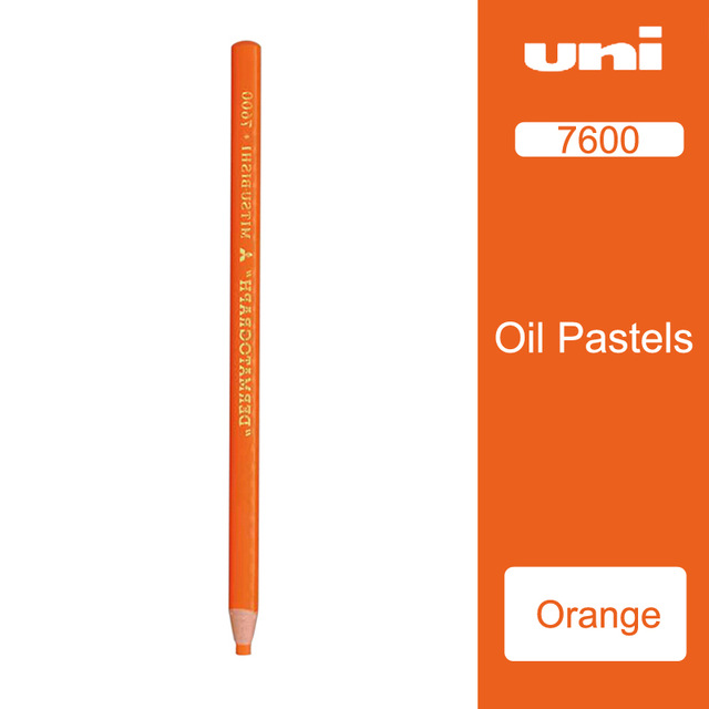 Uni Grease/Wax Pencil 12pcs/lot 12 Colors Available Metal/Leather/Stone/Glass Color Pencils 7600: Orange