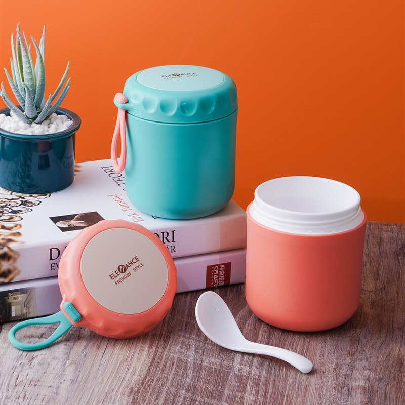 380ml Insulated Lunch Box Soup Holder Portable Food Container For Picnic School Office Hand-Held Soup Cup Kitchen Accessories