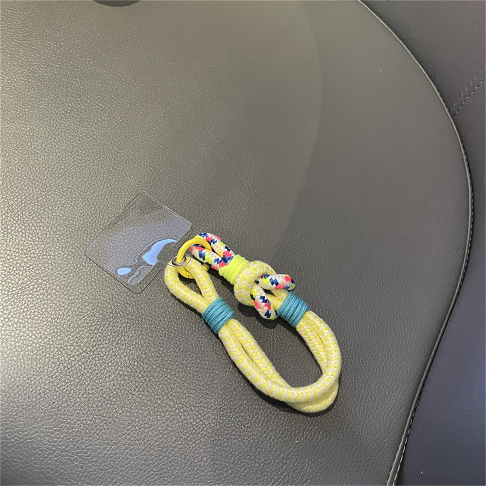 Korea Mobile Phone Lanyard Hanging Decoration Can Be Carried Twist Rope Anti-loss Pendant Strong Wrist Short Straps Band: WHITE