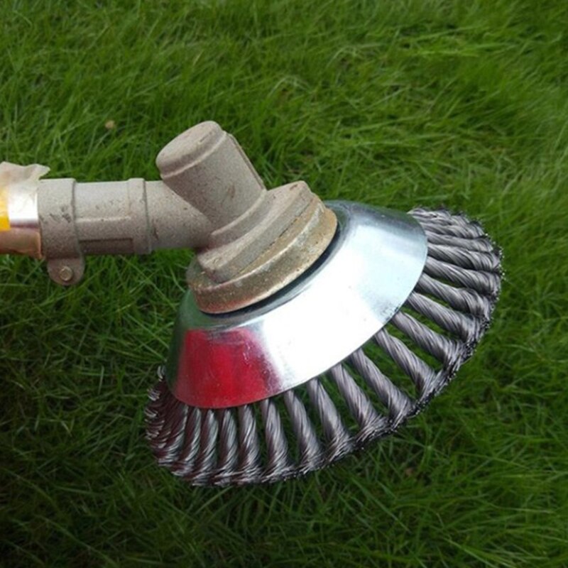 ​Lawn mower 8-inch steel wire wheel with twist mower head bowl type 6-inch lawn mower head mower wheel fittings