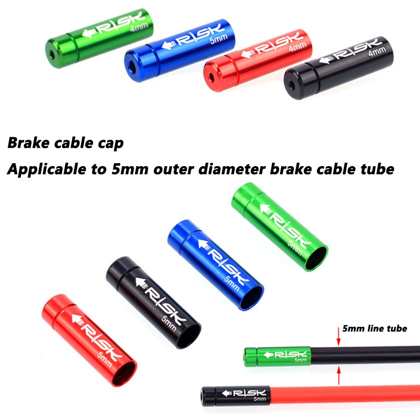 10-Pack Aluminum Brake Housing Ferrules – 5mm Cable Caps For Bikes (Silver, MITSTOCKS)